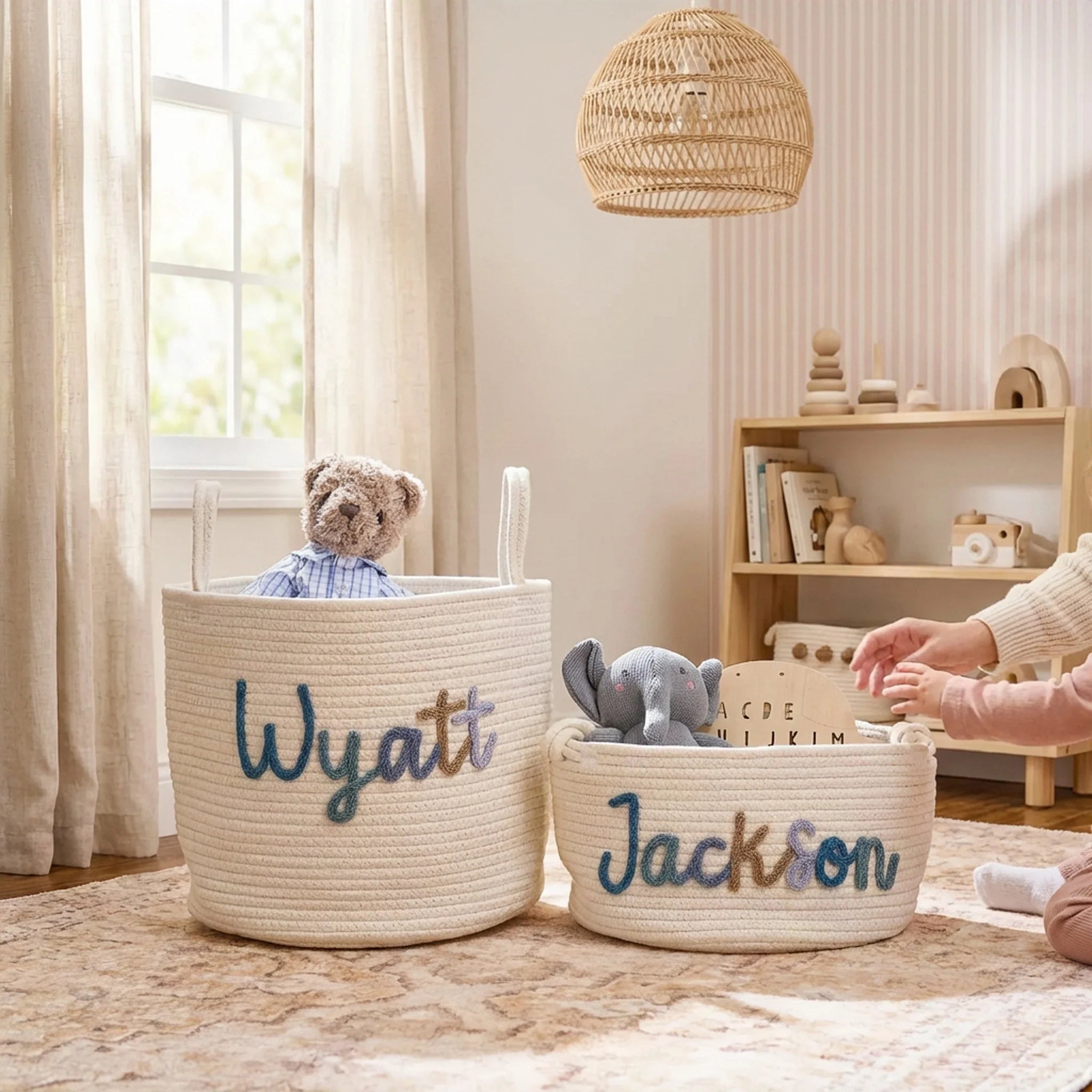 MamaRaya Personalized Baby Gift Basket with Custom Name - S – Small
