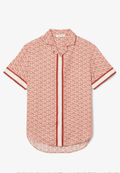 Camicia oversize con stampa monogramma