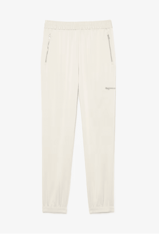Pantaloni fluidi con tasca e zip