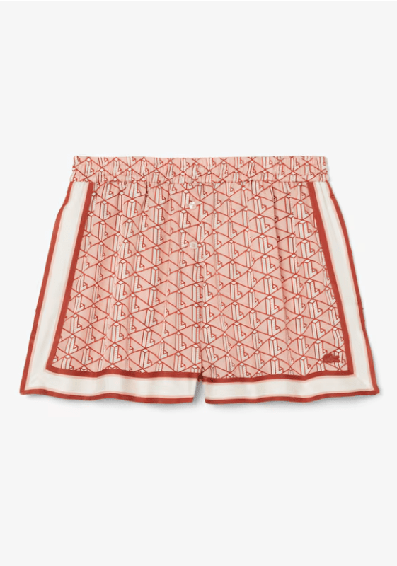 Shorts con stampa fluida monogramma