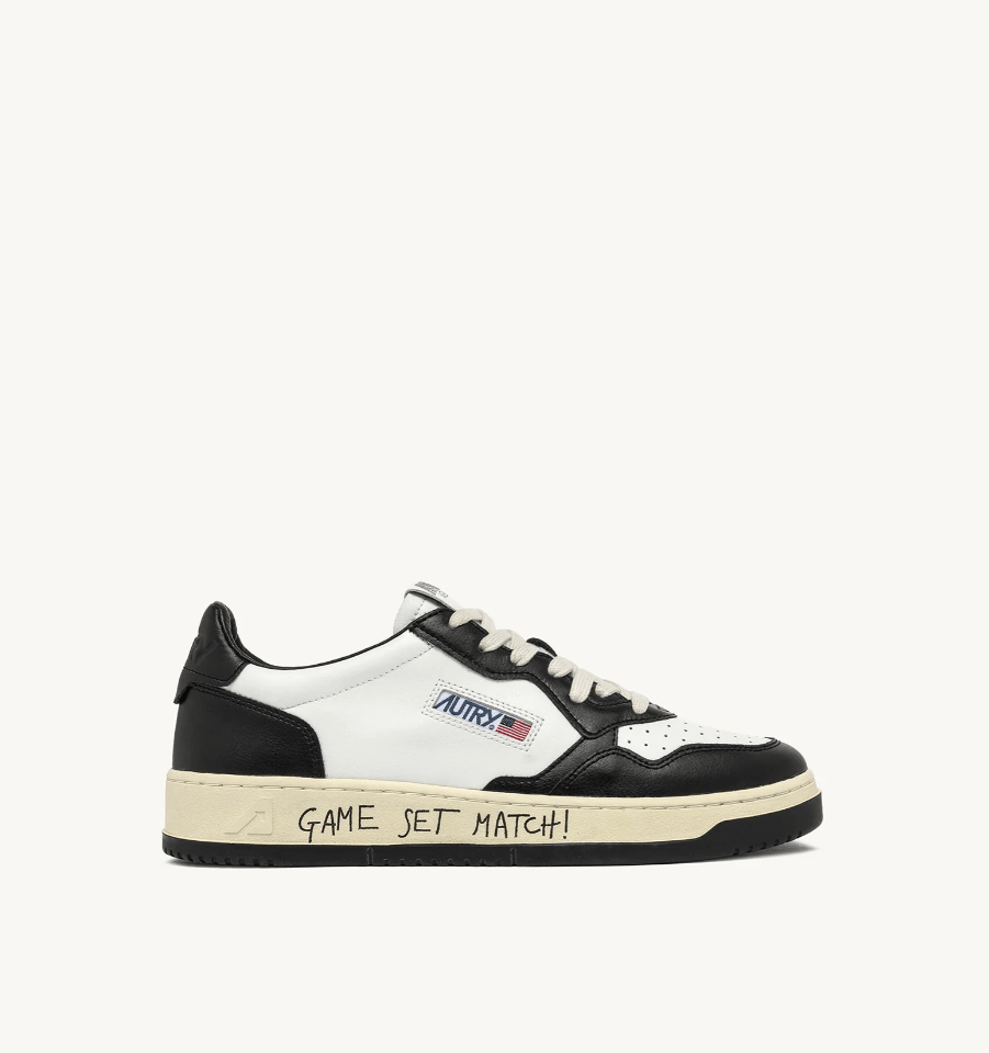 Sneakers medalist low bianco/nero lettering - IT 38