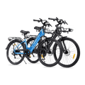 Cyseekin S10 City E-Bike 2er-Set – Ideal für Paare & Familien - Schwarz + Blau (2er-Set)