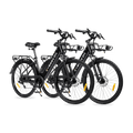 Cyseekin S10 City E-Bike 2er-Set – Ideal für Paare & Familien - Schwarz + Schwarz (2er-Set)