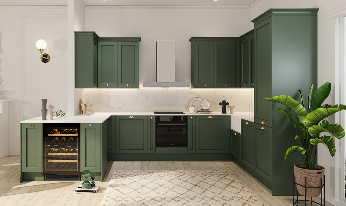 Basel Shaker  modern - Forest green