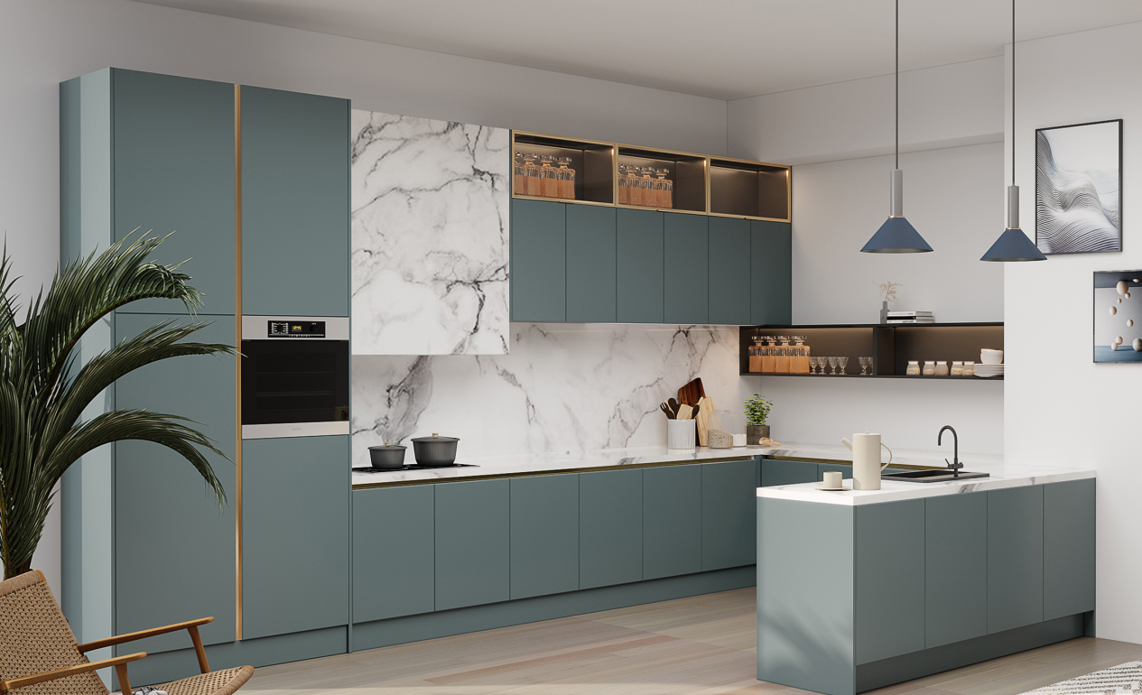 Morandi modern Contrast - ean paste green