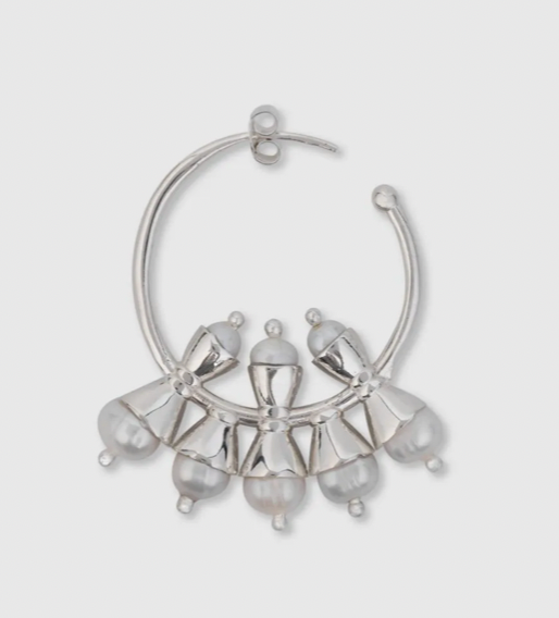 AENÃLIA Oia Earrings Silver Pearls