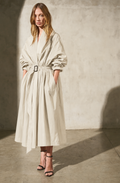 SHAWL COLLAR TRENCH - Stone - M/L