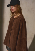PAPERWEIGHT SUEDE CAPE - Chocolate - XS/S