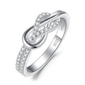 Elevate Your Elegance with the Infinity Love Knot 925 Sterling Silver Gemstone Ring - 7