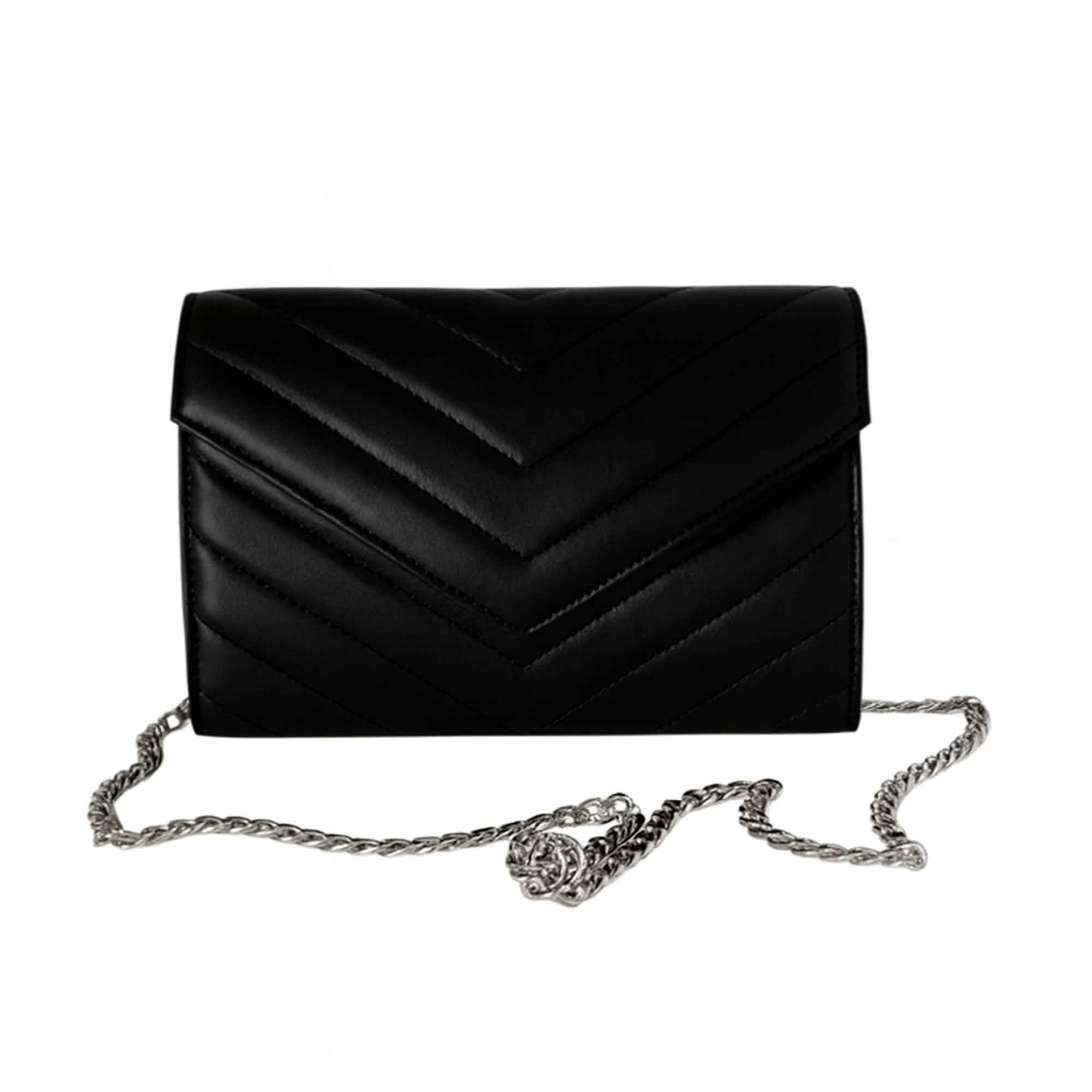 Val Clutch - Black / Silver