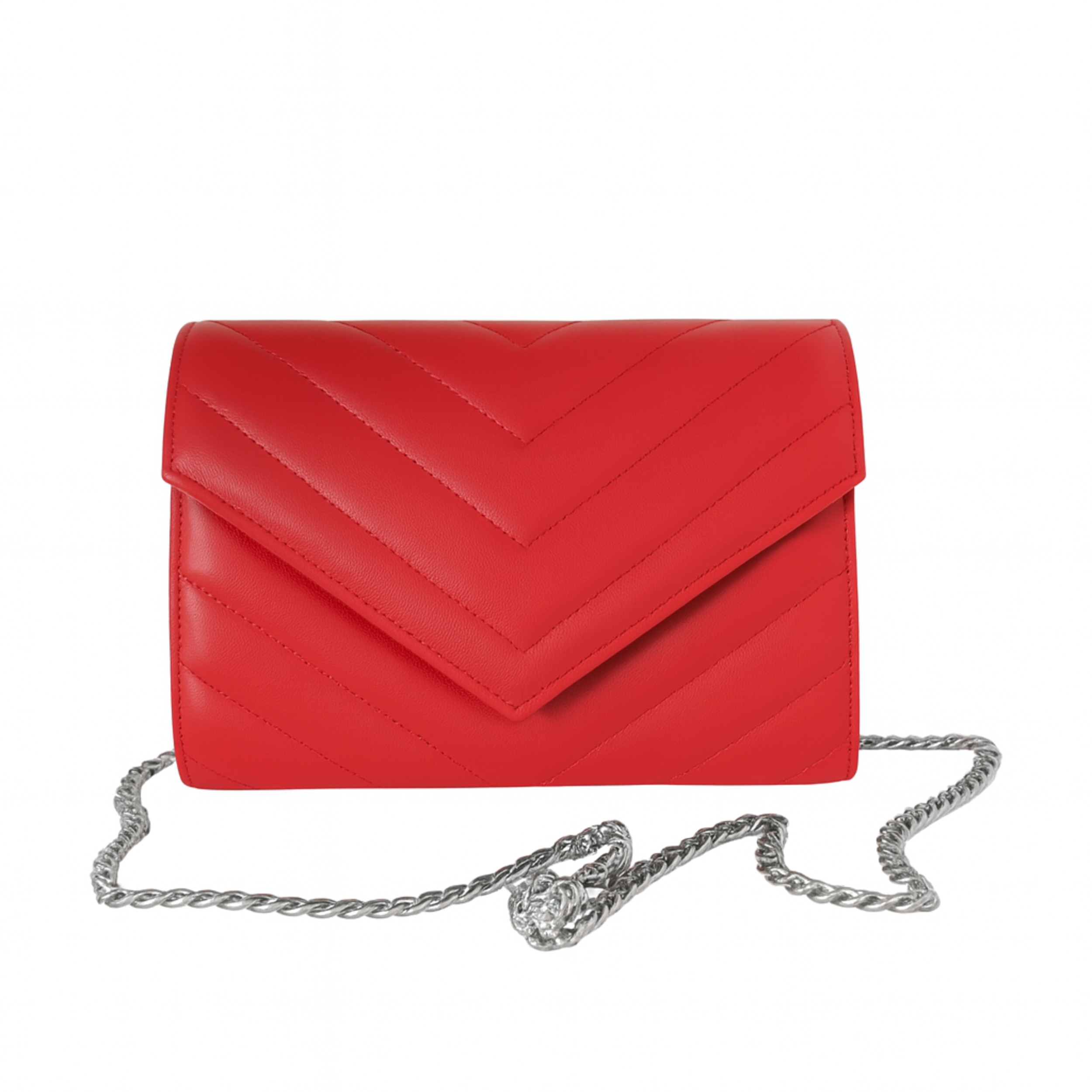 Val The Red Clutch - Red / Silver