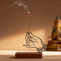 Serenity & Blessings – Buddhist Mudra Incense Holder Set(Incense Included)