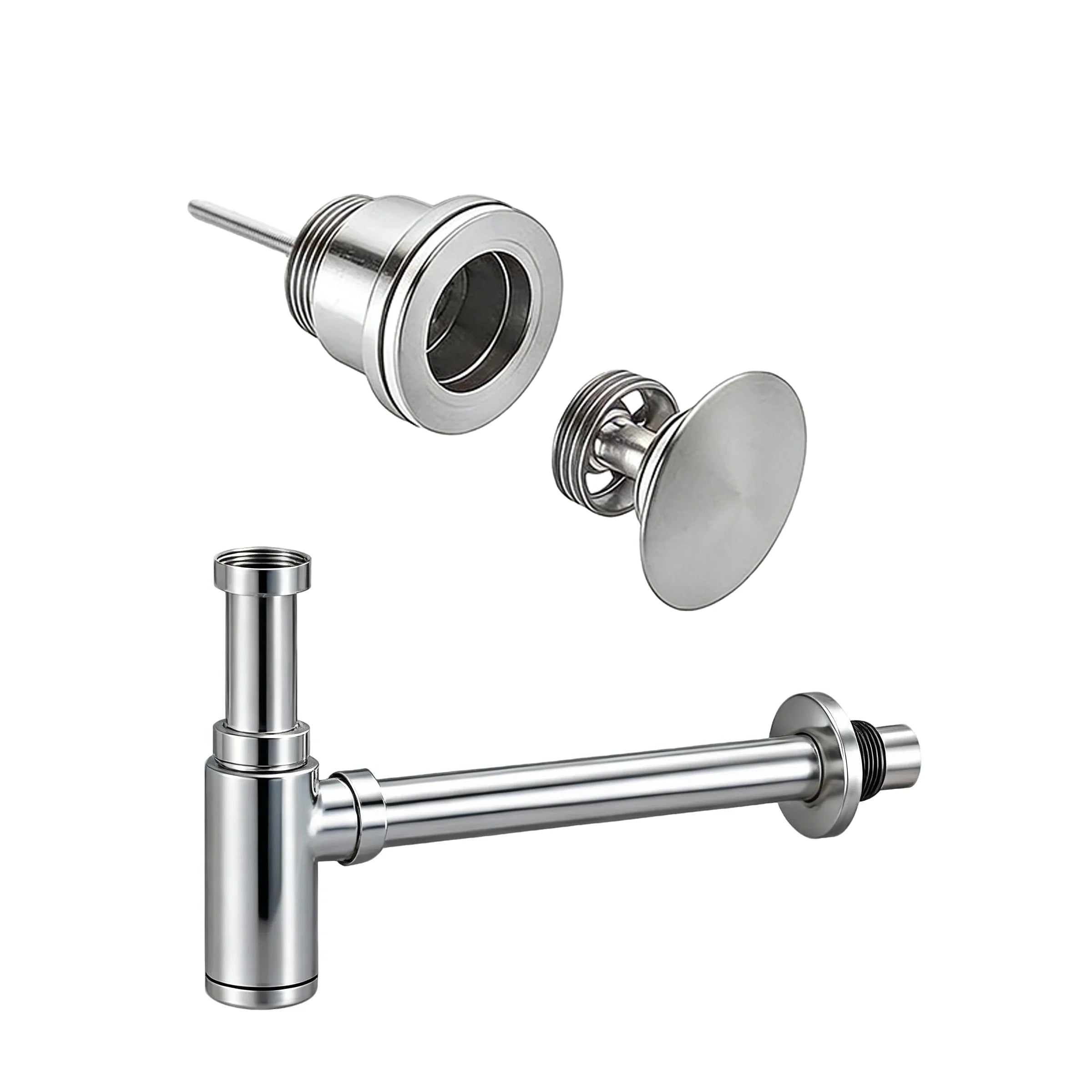 Afvoerset Chrome - Clickwaste Afvoerplug - Sifon
