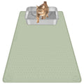 Green Silicone Stripe Cat Litter Mat - 34"x22"