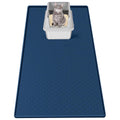 51" x 25.6" Navy Blue Diamond Silicone Mat Litter Trapping Mat - 51" x 25.6"