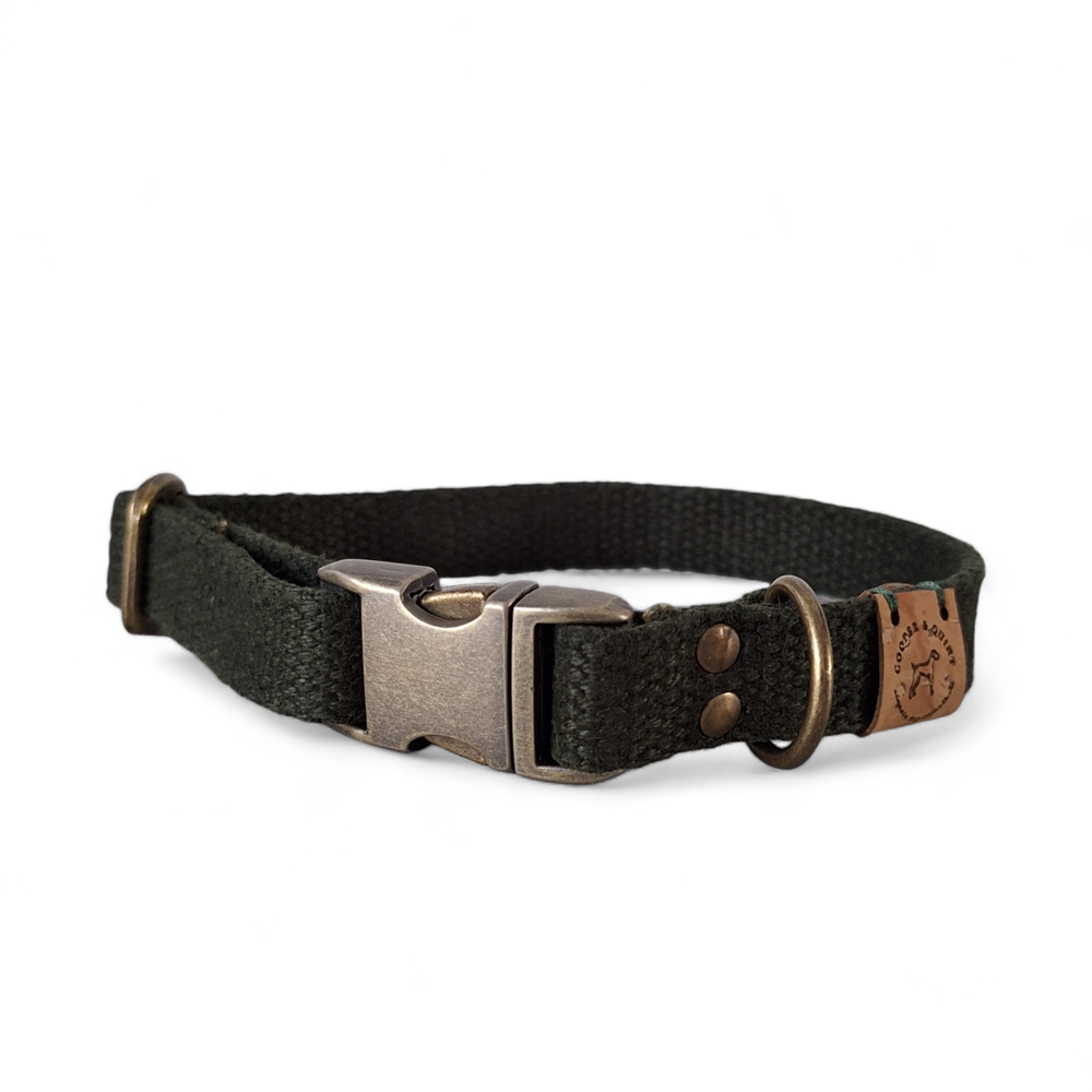 Simply Hemp Halsband Hond | Bosgroen - Medium