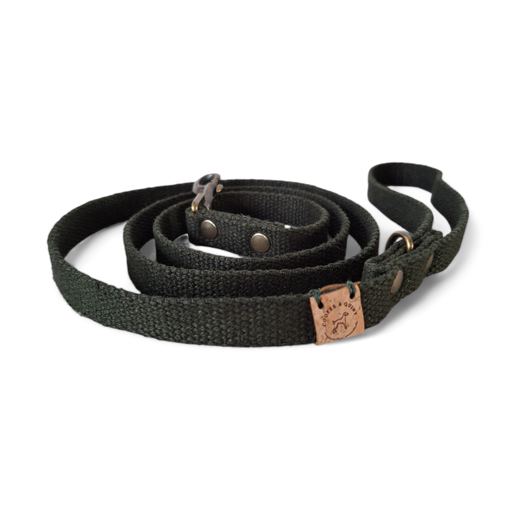 Simply Hemp Hondenriem | Bosgroen - 1.80 meter / 2 cm