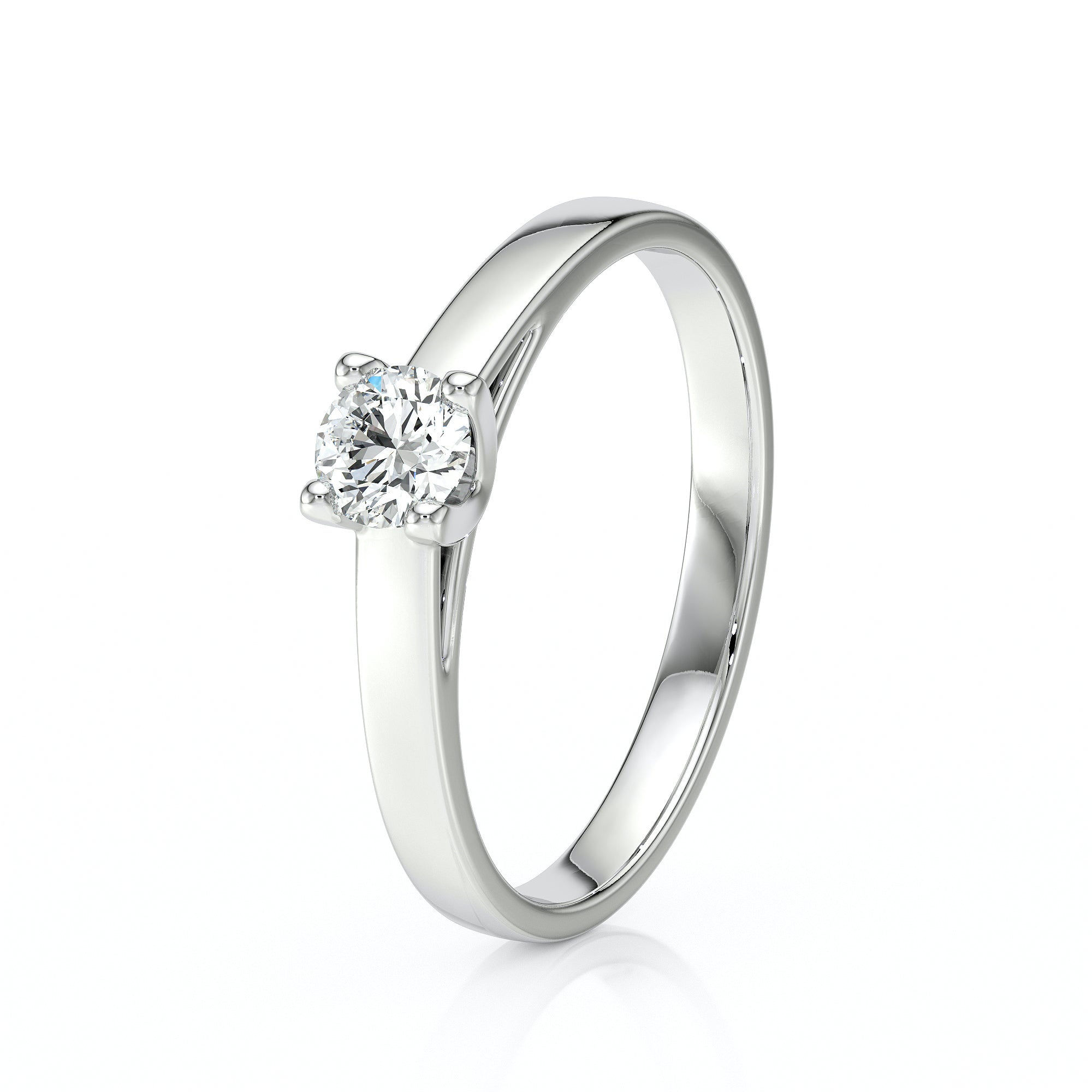 Solitaire diamant Lune de Miel – 1 - Or blanc / Diamant Synthétique / 0,40 carat