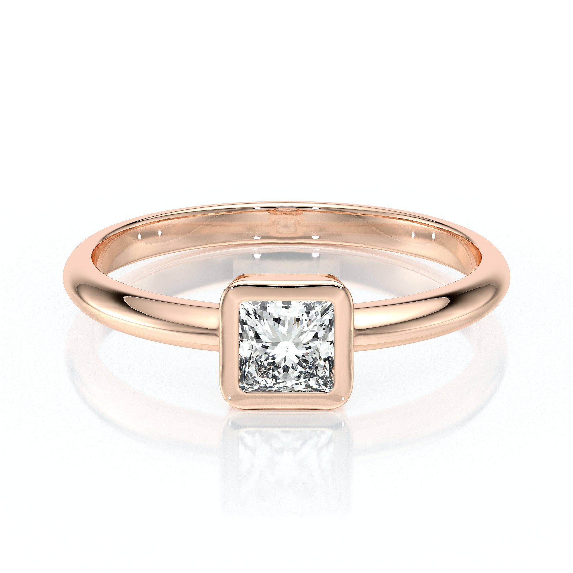 Solitaire diamant Nuit de Noces – 3 - Or rose / Diamant Naturel