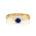 Solitaire saphir Lune de Miel – 1 - Or jaune / 3mm (environ 0,10 carat)