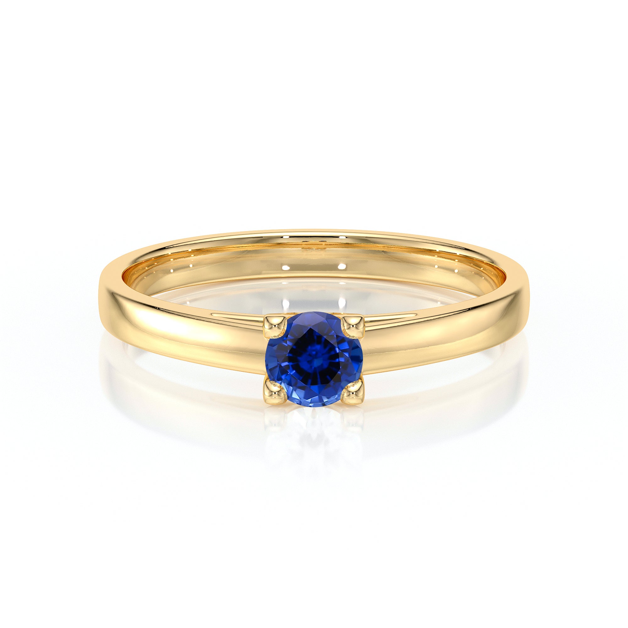Solitaire saphir Lune de Miel – 1 - Or jaune / 3mm (environ 0,10 carat)