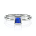 Solitaire saphir Nuit de Noces – 3 - Platine / 3x3mm (environ 0,30 carat)