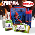 Spiderman Back To School Lunch Box & Bottle Special Offer With Dubai Style Milk Chocolate Bars