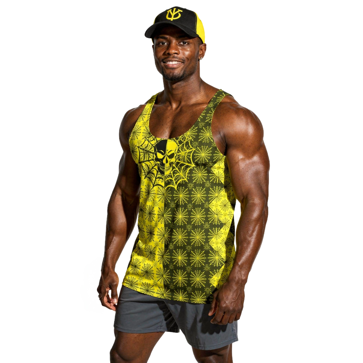 D017: Men's Tank Top (Yellow) - M