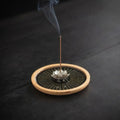 Stillness & Wisdom Burner Set (Includes Incense Sticks) - Lotus Heart Sutra Incense Stick Holder Set  (Incense Sticks Included) - Black