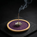 Stillness & Wisdom Burner Set (Includes Incense Sticks) - Lotus Heart Sutra Incense Stick Holder Set  (Incense Sticks Included) - Purple