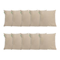 Water Resistant Scatter Cushions Outdoor Square Pillow Chair Cushion - Stone / Pack of 10