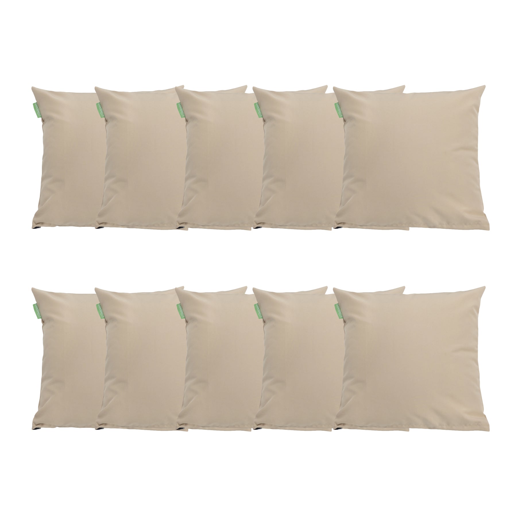 Water Resistant Scatter Cushions Outdoor Square Pillow Chair Cushion - Stone / Pack of 10