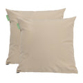 Water Resistant Scatter Cushions Outdoor Square Pillow Chair Cushion - Stone / Pack of 2