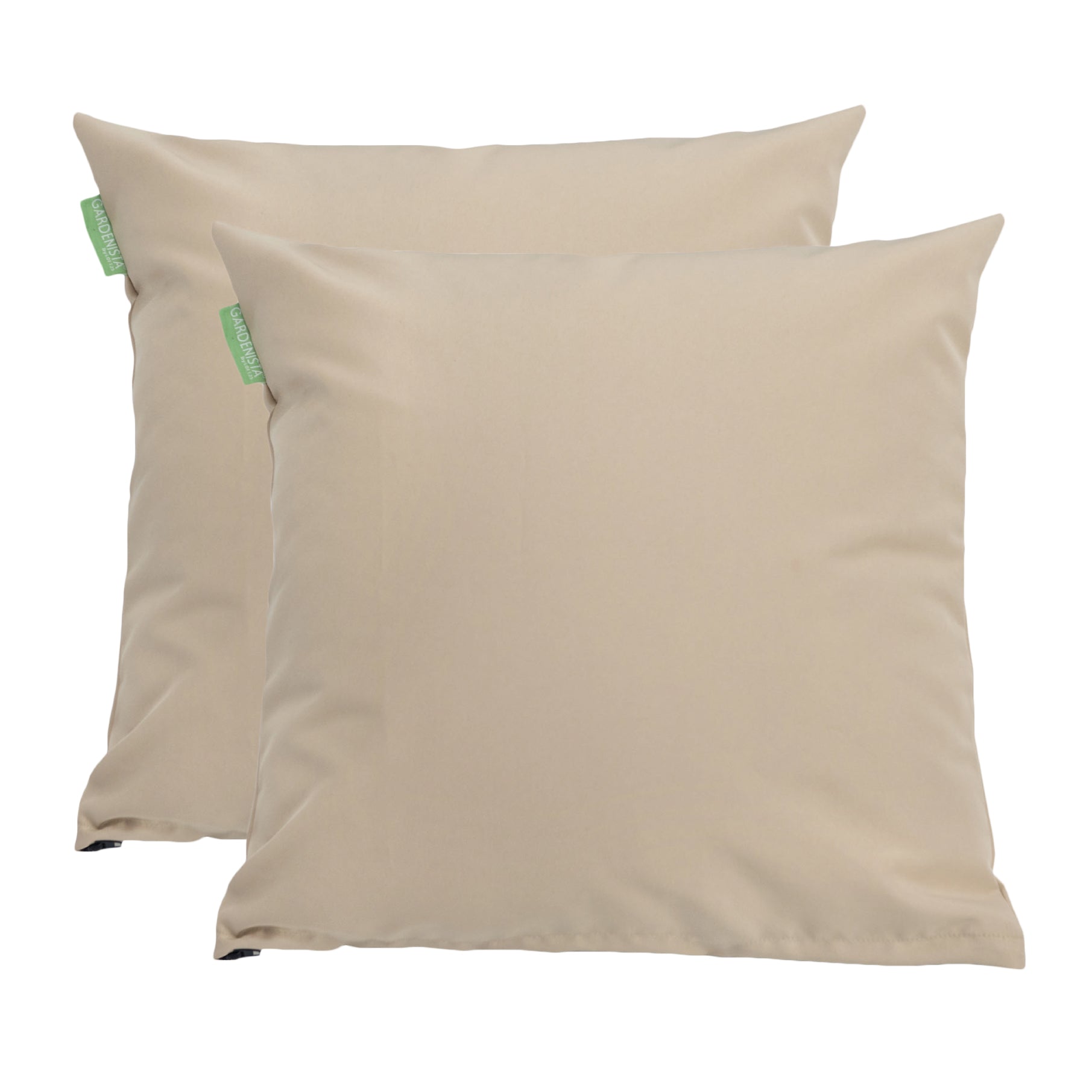Water Resistant Scatter Cushions Outdoor Square Pillow Chair Cushion - Stone / Pack of 2