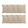Water Resistant Scatter Cushions Outdoor Square Pillow Chair Cushion - Stone / Pack of 8