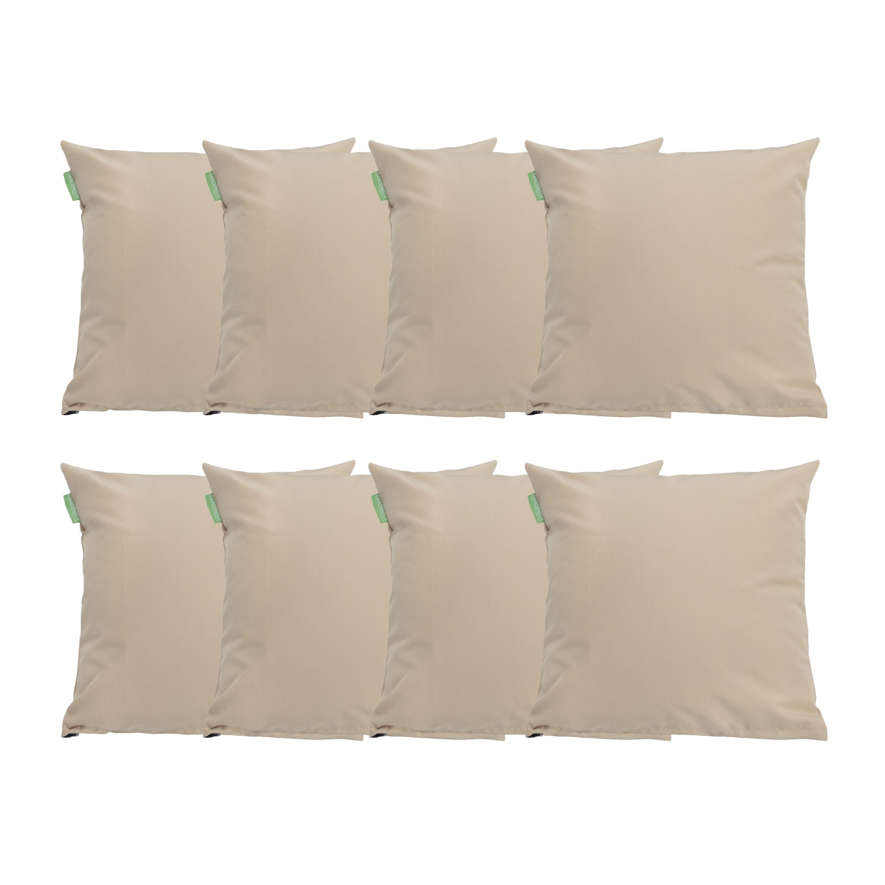 Water Resistant Scatter Cushions Outdoor Square Pillow Chair Cushion - Stone / Pack of 8