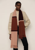 Bordeaux Stripe Scarf In Multi - One Size