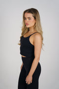 Second Skin Tank Bra - Black - XXXL