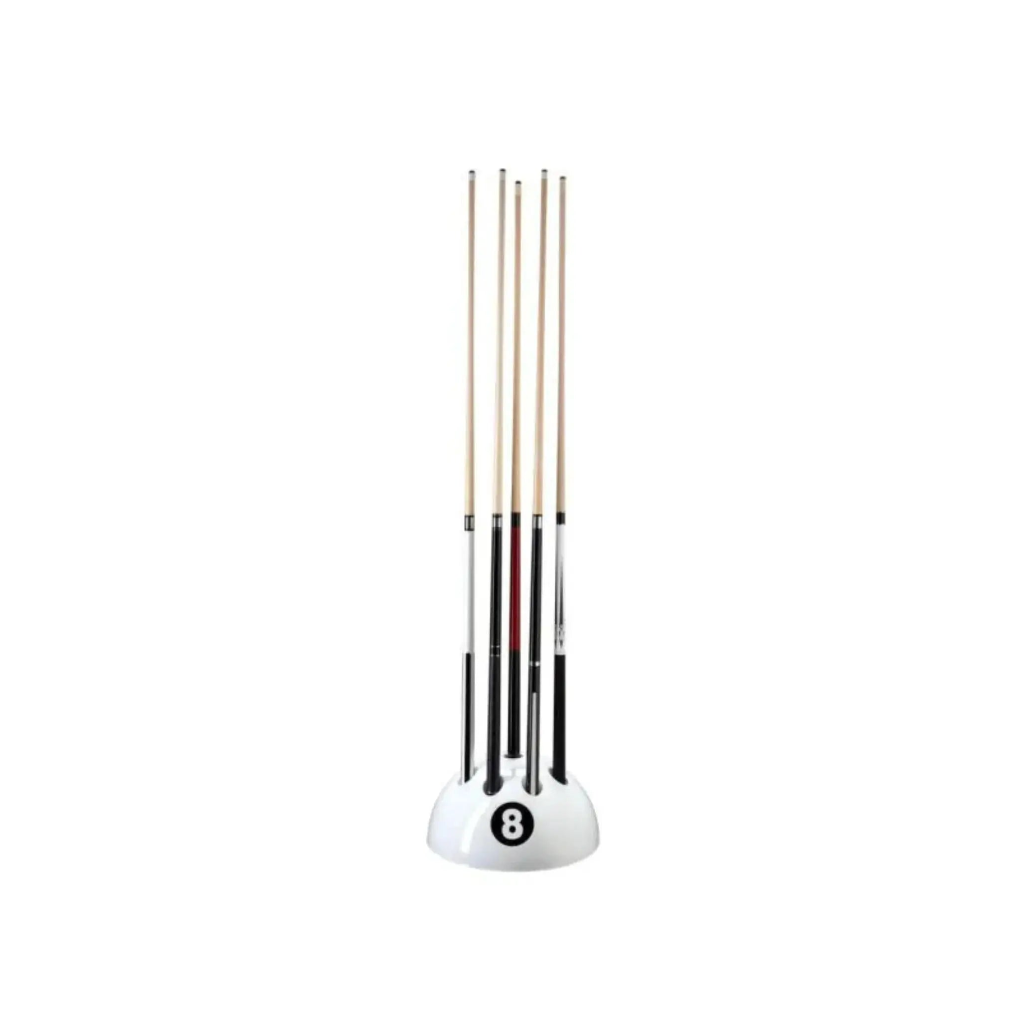 8 Ball Cue Stand For Up To 9 Cues - White