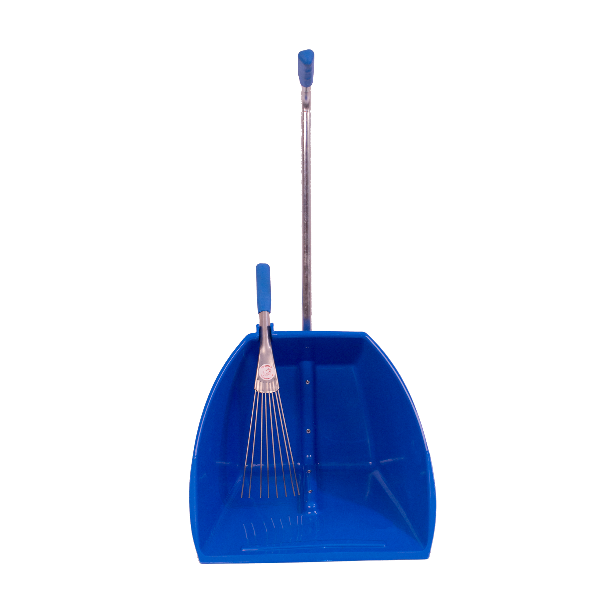 Big Tidee™ with Short Metal Rake | High Capacity Scoop and Rake Cleaning Set - Blue