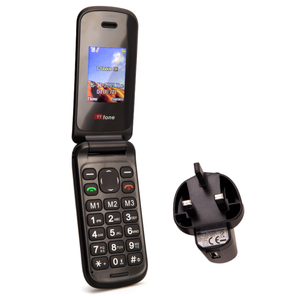 TTfone TT140 - Black / with Mains Charger / Vodafone