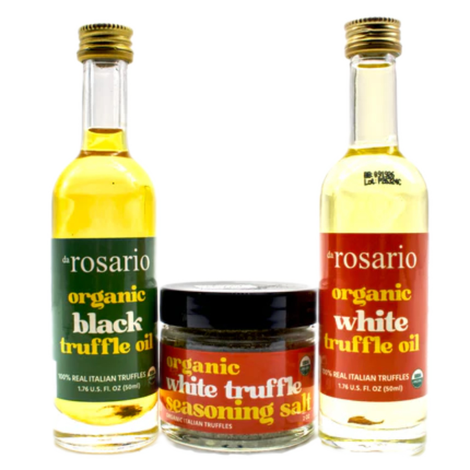 daRosario Organic White and Black Truffle Oil with Truffle Seasoning Salt