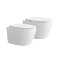 HOROW UG09R Wand-WC aus Keramik mit Soft-Close-Sitz & Superspin-Spülung - 2er-Set