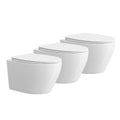 HOROW UG09R Wand-WC aus Keramik mit Soft-Close-Sitz & Superspin-Spülung - 3er-Set