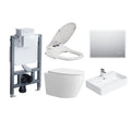 HOROW UG09R Wand-WC aus Keramik mit Soft-Close-Sitz & Superspin-Spülung - Ultimatives Paket