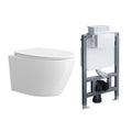 HOROW UG09R Wand-WC aus Keramik mit Soft-Close-Sitz & Superspin-Spülung - WC & Spülkasten Set