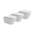 HOROW UG10R Wand-WC 53,9 cm – Weiß - 3er-Set