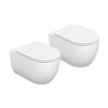 HOROW UG16R Spülrandloses Wand-WC mit Soft-Close-Deckel, 54×36×35,5cm - 2er-Set