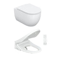 HOROW UG16R Spülrandloses Wand-WC mit Soft-Close-Deckel, 54×36×35,5cm - WC & Smart WC-Sitz Set