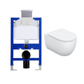HOROW UG16R Spülrandloses Wand-WC mit Soft-Close-Deckel, 54×36×35,5cm - WC & Spülkasten Set